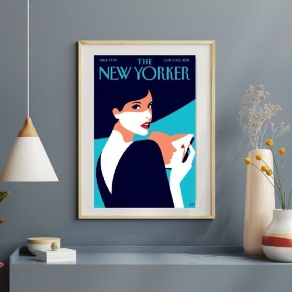 New Yorker Magazine Page Turner Print - Picture 1 of 3